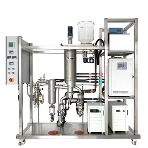 Stainless steel short path wiped film molecular distillation machine equipment for crude oil essential oil extraction