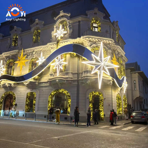 Décoration paysagère contemporaine en forme <span class=keywords><strong>de</strong></span> grande étoile <span class=keywords><strong>pour</strong></span> façade <span class=keywords><strong>de</strong></span> bâtiment <span class=keywords><strong>de</strong></span> centre commercial - Product Image 2