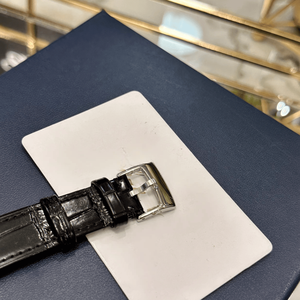 Montre à quartz pour femme avec lunette sertie de diamants, cadran à chiffres romains, bracelet en cuir noir, montre élégante pour robe, Chopards - Product Image 6