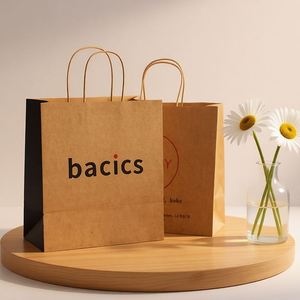 Bolsas de Papel Kraft Marrón de Lujo al por Mayor, 30x30cm, para Comida para Llevar de Restaurantes, Pizza, Compras, con Impresión de Logotipo Personalizado - Product Image 3