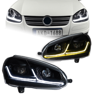 Nouveaux phares LED pour VW Golf 5 GTI 2003-2011, lentille de projecteur, 6000K, signal dynamique DRL, 10000 lumens, accessoires automobiles de rétrofit - Product Image 3