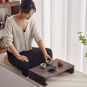 Mesa de centro moderna de <span class=keywords><strong>madera</strong></span> maciza para ventana abatible, taburete bajo Kang, mesa de té para balcón, reposapiés de oficina, muebles para el hogar, ecológico - Product Image 5