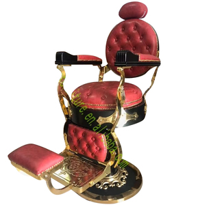 2018 último estilo europeo de hierro fundido pesado 90kgs oro y <span class=keywords><strong>rojo</strong></span> silla de <span class=keywords><strong>barbero</strong></span> silla giratoria 5 años de garantía - Product Image 1