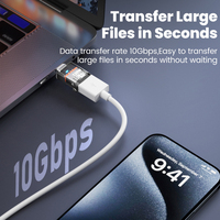 Adaptor USB 3.2 Type-C ke USB 3.2 OTG 120W Grosir Konektor ABS Transparan Sinkronisasi Data Ponsel Pengisi Daya Cepat