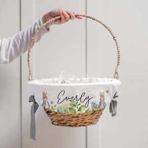 A-024升华复活节篮子衬里空白篮子亚麻衬里复活节节日装饰儿童最佳礼品字母组合篮子衬里 - Product Image 3