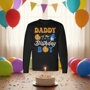 T-shirt à manches longues Daddy Of The Birthday Boy Milk And Cookies pour le 1er anniversaire - Product Image 3