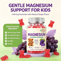 Gummies Naturelles OEM Marque Privée pour le Sommeil, Sans Mélatonine, avec Vitamines B6 & D3, L-Théanine et Glycinate de Magnésium