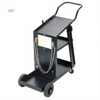 Chariot de soudage industriel en acier à quatre roues SBT, chariot pour bouteilles de gaz, OEM, pliable, durable, outils, garantie 1 an