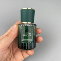 Bouteilles de parfum cylindriques de luxe dégradées rouge bleu vert avec autocollants, 30ml 50ml, 100 pièces, en verre vide, vente en gros