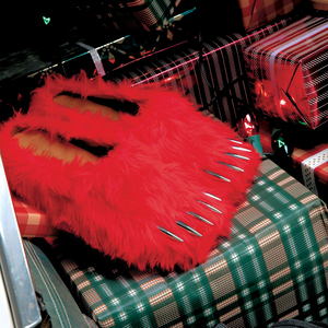 Mules <span class=keywords><strong>en</strong></span> <span class=keywords><strong>fausse</strong></span> <span class=keywords><strong>fourrure</strong></span> pour hommes avec logo personnalisé, motif patte d'animal et griffes métalliques, design artistique pour un style affirmé - Product Image 5