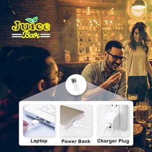 Succo Bar connettività USB LED insegna al Neon per Bar Juice Shop festa casa e camera da letto arredamento disponibile per la parete della stanza e la luce al Neon - Product Image 5