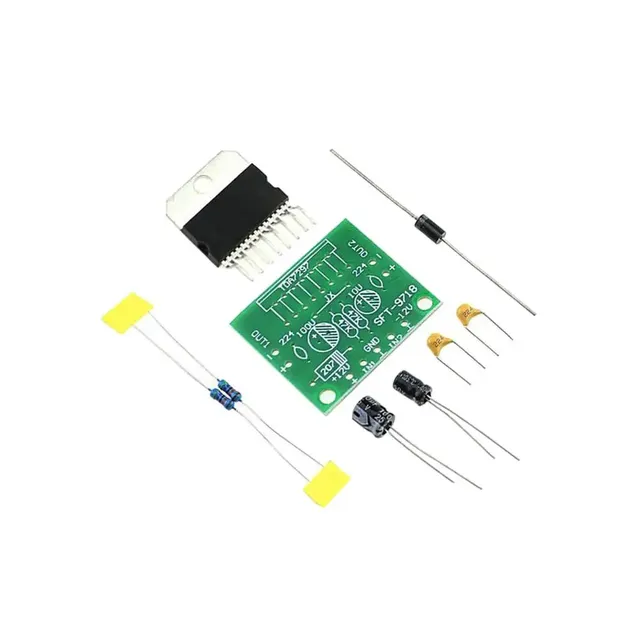 5Pcs TDA7297 12V Pure DC Power Amplifier Board Parts Level Rear Stage 2.0 15W+15W Dual Channel Electronic DIY Kit....