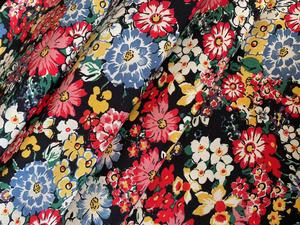 Tissu imprimé FLORAL en <span class=keywords><strong>BENGALINE</strong></span>, tissu extensible pour vêtement - Product Image 6