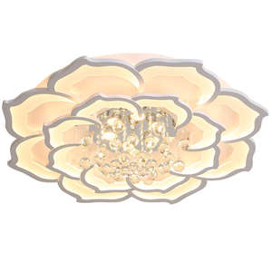 Zèle éclairage rond fleur de lotus forme acrylique led boule de cristal plafonnier moderne pour salon - Product Image 6