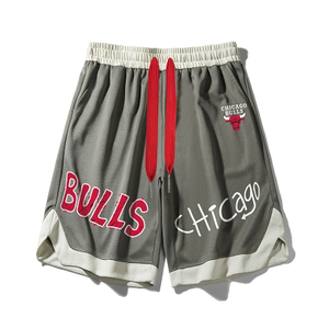 <span class=keywords><strong>Shorts</strong></span> de basketball pour hommes à séchage rapide, personnalisables avec logo, couleur contrastante, lettres imprimées, coupe ample avec cordon de serrage – Vente en gros - Product Image 2