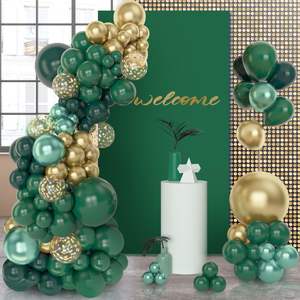 Décorations de ballons d'anniversaire écologiques de haute qualité, ensemble d'arches de ballons dorés et <span class=keywords><strong>vert</strong></span> foncé pour décorer les événements - Product Image 4