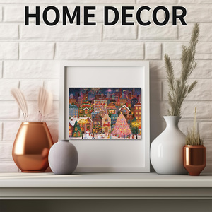 Rompecabezas de Madera de Navidad, 101-500 Piezas, Estilo de Dibujos Animados, Impresión a Todo Color, Esquinas Onduladas, Rompecabezas de Cartón para Juego Familiar - Product Image 3