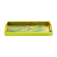 Plateau de bar en laque dorée de zèbres fait main Rectangle MDF Accents de table décoratifs pour la maison plateau de service pour invités