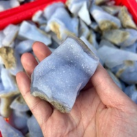 Agate bleue Druzy de haute qualité, cristal de quartz naturel brut pour la méditation Feng Shui et la guérison