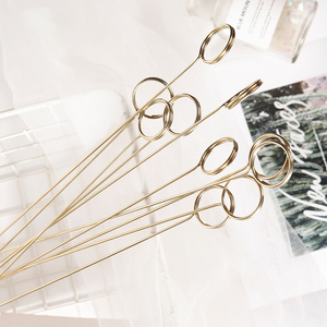 Blumensträuße Verpackungsmaterial Metallkarte Stäbchen herzförmige Blumensträuße einfügen Kreis Grußkartenhalter - Product Image 1