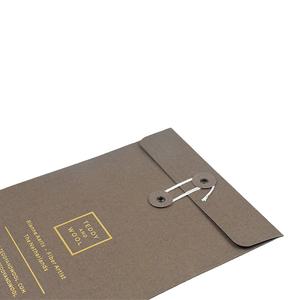 Enveloppes en papier personnalisées en gros, enveloppes brunes A4 A5 C6 avec cordon et bouton, pour documents et dossiers - Product Image 6