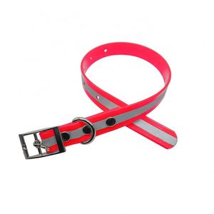<span class=keywords><strong>Collar</strong></span> de perro duradero resistente al agua con correas de nailon recubiertas de <span class=keywords><strong>TPU</strong></span> reflectante colorido tamaño personalizado para entrenamiento de caza al aire libre remache sólido - Product Image 4