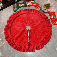 Personnalisé 180 velours peluche dentelle Double couche arbre de Noël robe décoration blanc arbre de noël jupe moelleux