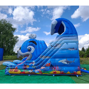 Scivolo Gigante a Tema Balena 3D, Gonfiabile Commerciale da Giardino, Grande Scivolo a Forma di Balena in PVC, Dotato di Ventilatore - Product Image 3