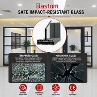 Cloison modulaire en aluminium 4-en-1 de 108 mm pour centres commerciaux, banques, laboratoires, bibliothèques, immeubles de bureaux