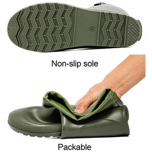 Wellies-cordón ajustable portátil <span class=keywords><strong>para</strong></span> <span class=keywords><strong>mujer</strong></span>, suela antideslizante <span class=keywords><strong>para</strong></span> jardín, Ultra ligera, <span class=keywords><strong>de</strong></span> seguridad, color verde - Product Image 3