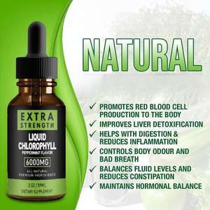 Clorofila Gotas 60ml Produto Quente Best-seller, Suplemento de Suporte Líquido, Sistema Digestivo e Imunológico - Product Image 4