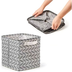 <span class=keywords><strong>Panier</strong></span> à linge pliable en <span class=keywords><strong>tissu</strong></span> haute capacité avec poignée, bac imprimé <span class=keywords><strong>pour</strong></span> le rangement de jouets, vêtements et articles divers dans les tiroirs et armoires de la maison - Product Image 5