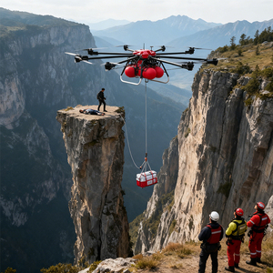 Drone de Secours Rapide NJ-MAS-FX1 HB200 pour les Urgences Urbaines en Hauteur avec Décollage en Un Clic, Charge Utile de 100 kg, Couverture de 200 m - Product Image 5