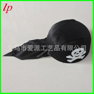 Sombrero Pirata de Halloween con Diseño de Calavera Negra, Sombrero de Capitán de Tela para Uso en Exteriores LPH0017 - Product Image 3