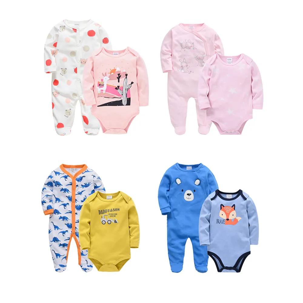 Baby Clothes Set Newborn Boys 100% Cotton Infant Rompers Cartoon Kids Jumpsuit Girls Long Sleeve Bodysuit Autumn Pajamas
