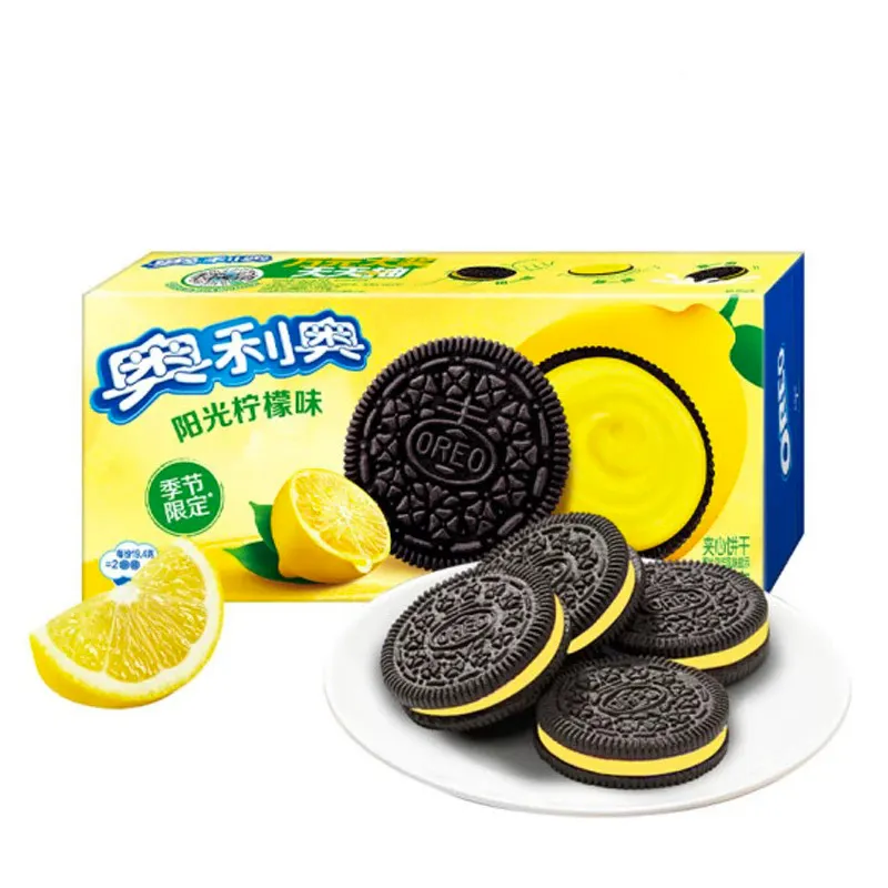 Biscoitos Oreo Sandwich de primavera 2024, sabor limão, lanches casuais, biscoitos deliciosos, sorvete limitado, 194g