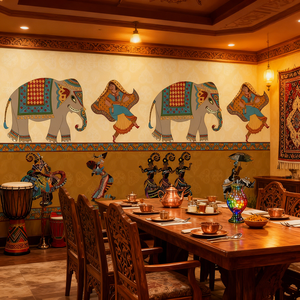 Murales Modernos de Terciopelo con Elefantes Tailandeses y Papeles Tapiz 3D Impermeables para Restaurantes, Hoteles y Estudios de <span class=keywords><strong>Yoga</strong></span> - Product Image 1