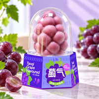 Voedselveilige PET 3D ijsverpakking met op maat bedrukte papieren hoes voor aardbeien-mango fruitijsjes