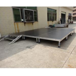 Plataforma de Escenario para Festivales con Estructura de Aluminio y Madera, Altura Ajustable, Fácil Montaje y Diseño Portátil para Exteriores - Product Image 5