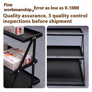 सुपरमार्केट स्नैक और चबाने गम रैक प्रदर्शन के लिए छोटे एकल-पक्षीय प्रकाश शुल्क धातु डेस्कटॉप चेकआउट शेल्फ - Product Image 2