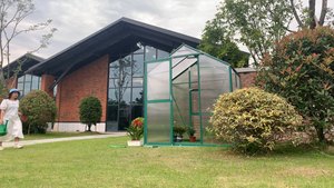 Nhỏ nhỏ thương mại Vườn Nhà Kính chi phí thấp khung nhôm với Polycarbonate bìa nhựa đổ - Product Image 4