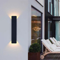Lámpara de Pared Moderna AB, Diseño de Tira Larga, Aluminio y Acrílico, IP65 Impermeable, para Pasillo, Escalera, Pilar, Decoración de Fondo, AC85-265V
