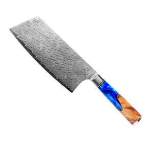 Di alta qualità VG10 damasco acciaio Santoku Cleaver Set giapponese Chef Utility per la bistecca di pane di cottura-acciaio al carbonio metallo - Product Image 5