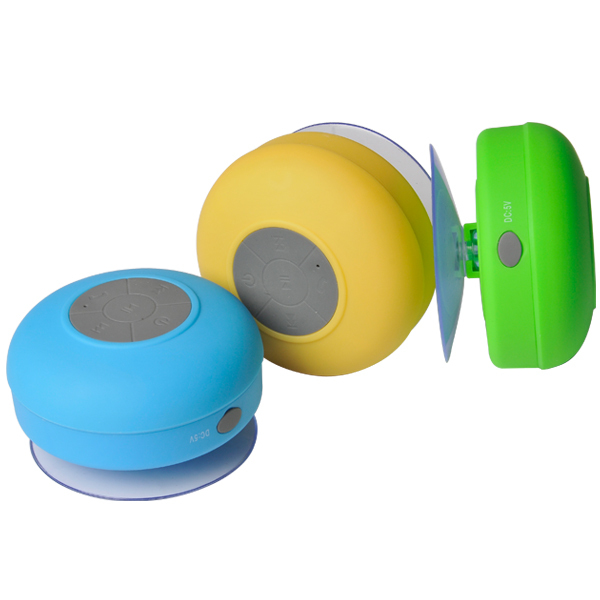 Custom Promotion BT Speaker Built-in Microphone Handsfree Shower Speaker Waterproof Mini Speaker with Wall Suction Cup