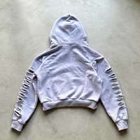 Sweat-shirt à capuche personnalisé pour homme, en molleton French Terry délavé à l'acide, coupe courte double couche, style vintage et vieilli