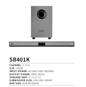 Loa thanh âm thanh vòm đa phương tiện gia đình AILYONS 2.1 kênh với loa siêu trầm - Product Image 4