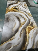 Panneau mural en PVC ignifuge et imperméable de haute qualité, imitation marbre, panneau UV pour cuisine et villa, style moderne, imprimé en 3D