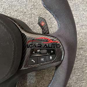 Volante de Cuero Perforado de Fibra de Carbono Personalizado para <span class=keywords><strong>BMW</strong></span> Serie G LCI G20 G30 G21 G22 G23 320i 325i 330i 2019 2020 2023 - Product Image 5