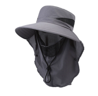 Nuevo Sombrero de Pesca para Hombre, para Montañismo al Aire Libre, de Ala Ancha, Transpirable, con Protección Solar y contra Mosquitos