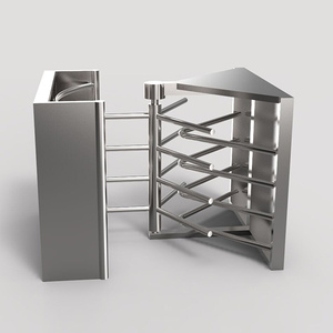 Двунаправленный турникет-трипод полувысокой высоты из нержавеющей стали 304 с защитой от обхода и системой контроля доступа с распознаванием лиц - Product Image 2